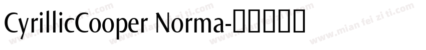 CyrillicCooper Norma字体转换